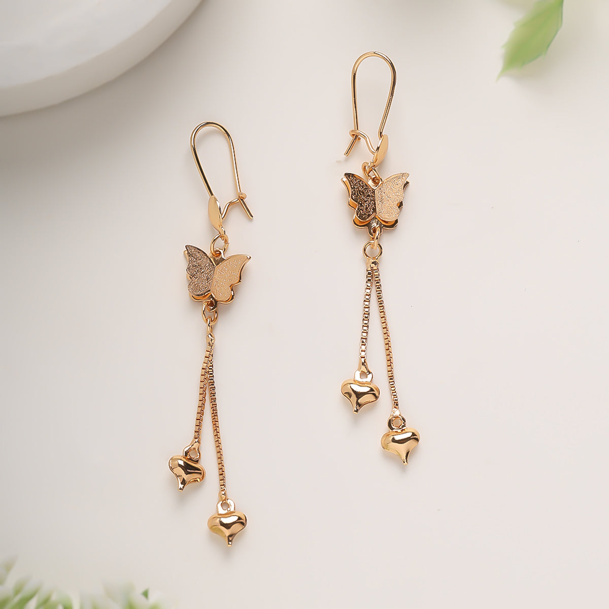 Glow Charm Butterfly Hoops Earrings