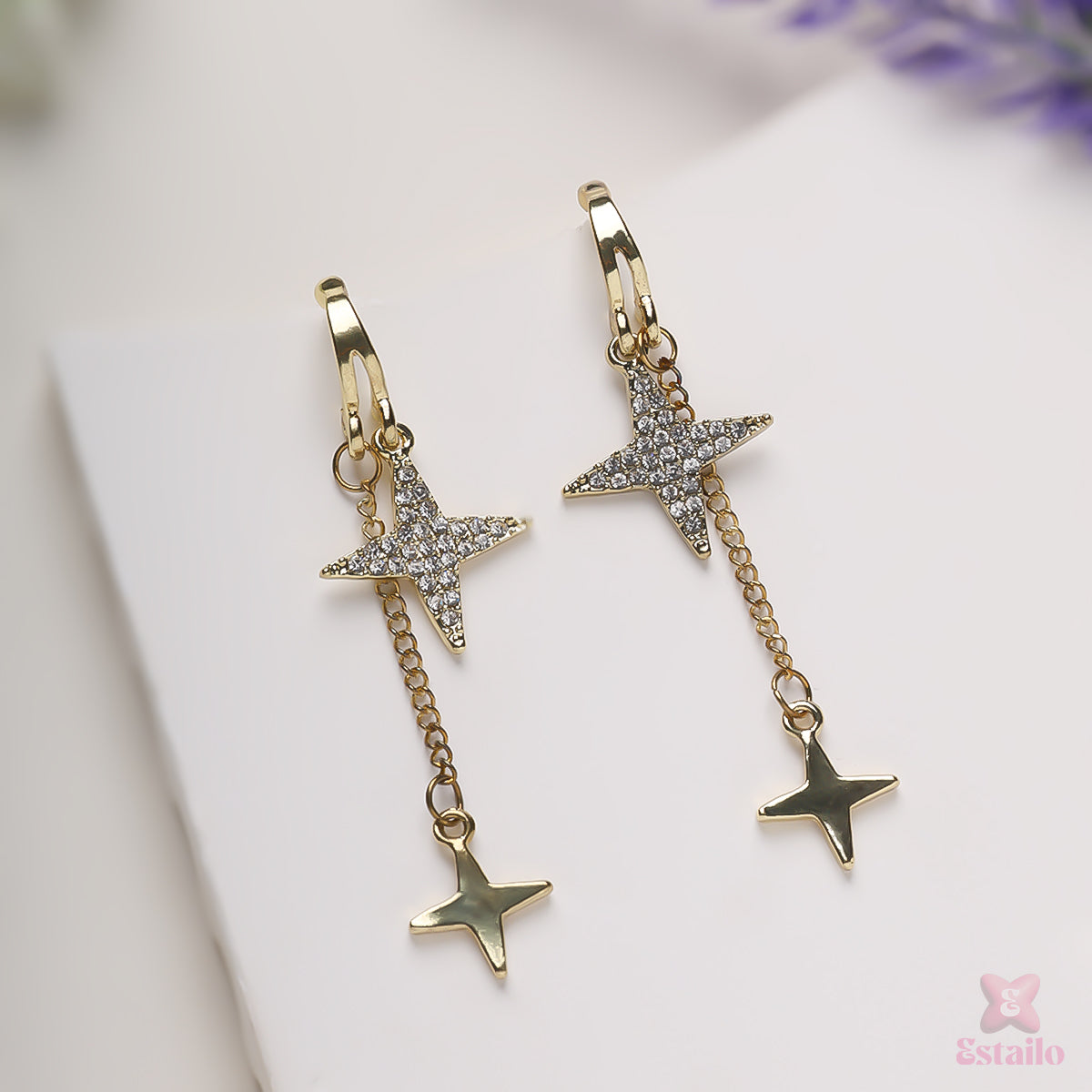 Bling Blogger Star Earrings