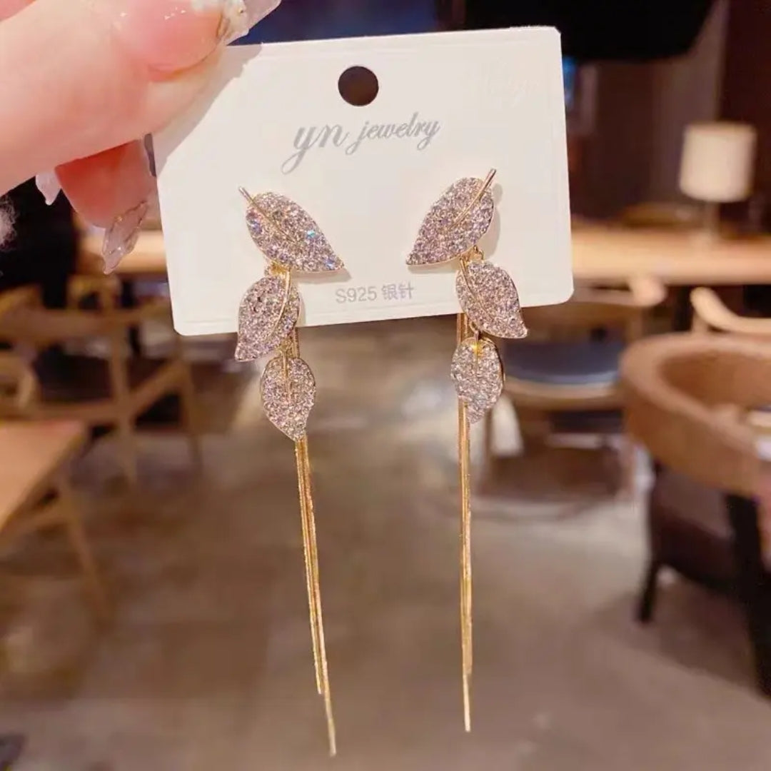 Glimmering Grove Chain Drops Earrings