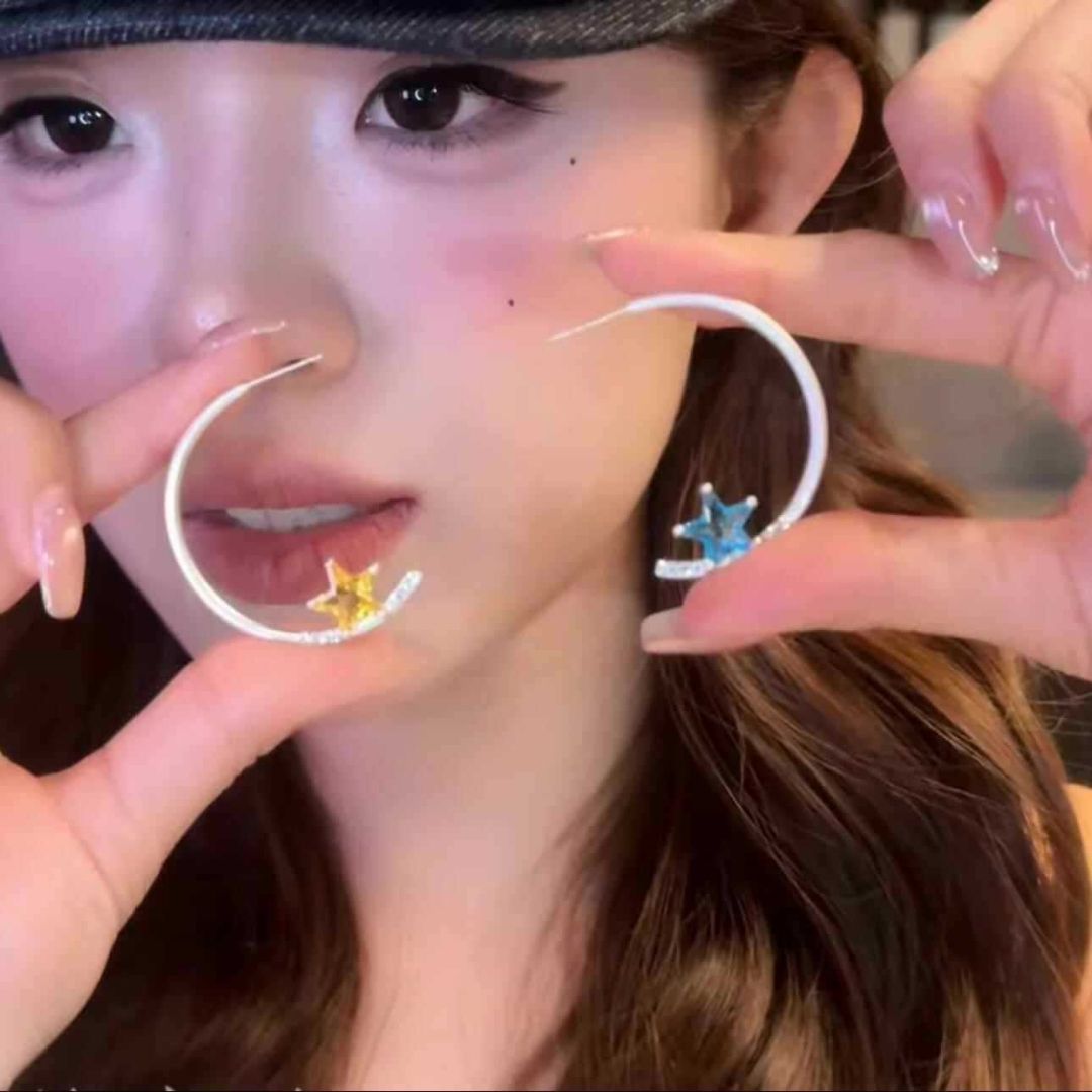 Starlight Orbit Hoops Earrings
