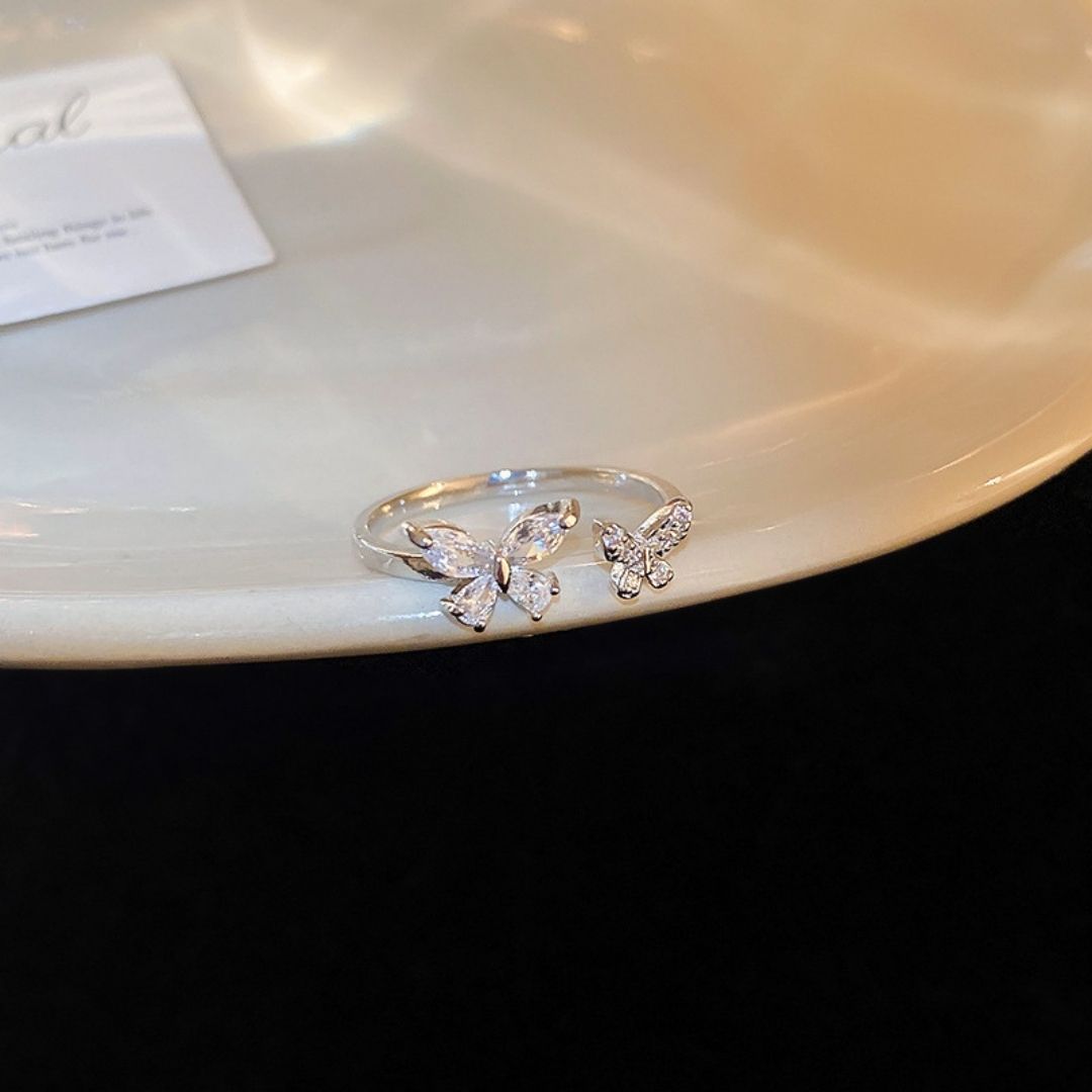 Dainty Butterfly Cuff Ring