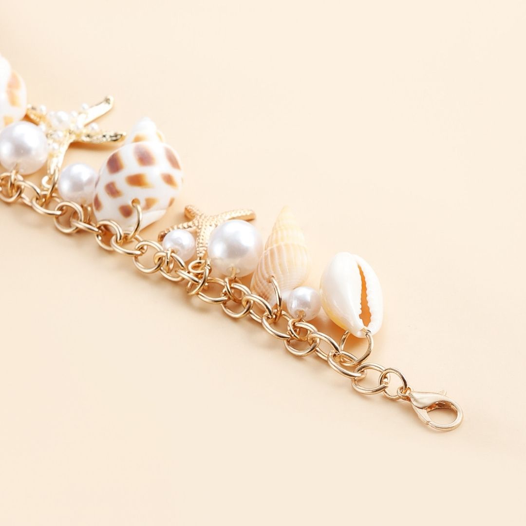 Mermaid Lagoon Pearl Charm Bracelet