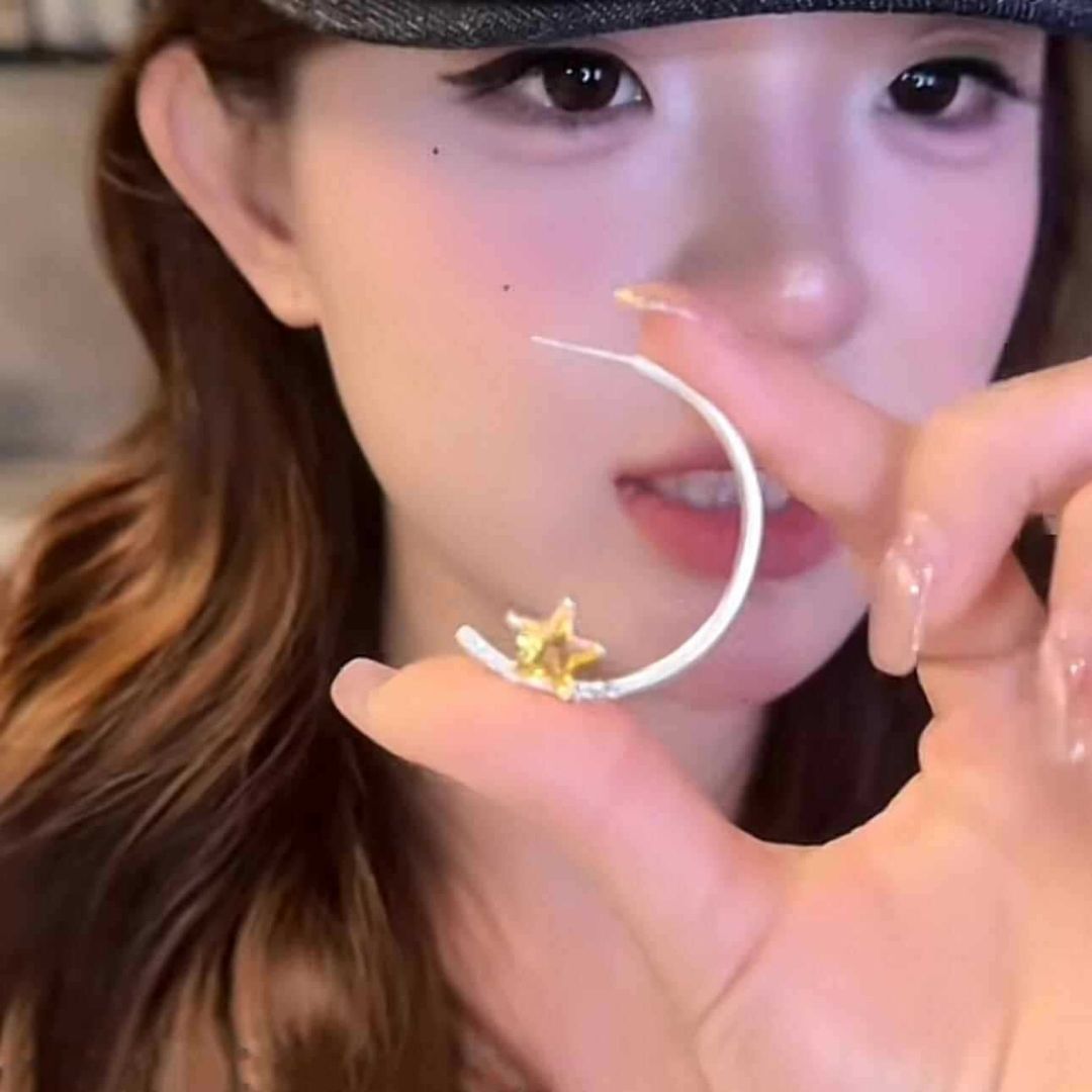 Starlight Orbit Hoops Earrings
