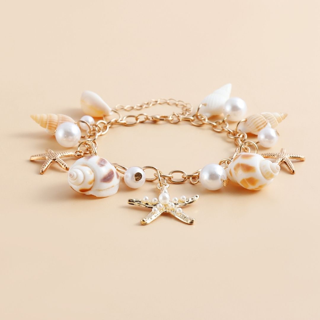 Mermaid Lagoon Pearl Charm Bracelet