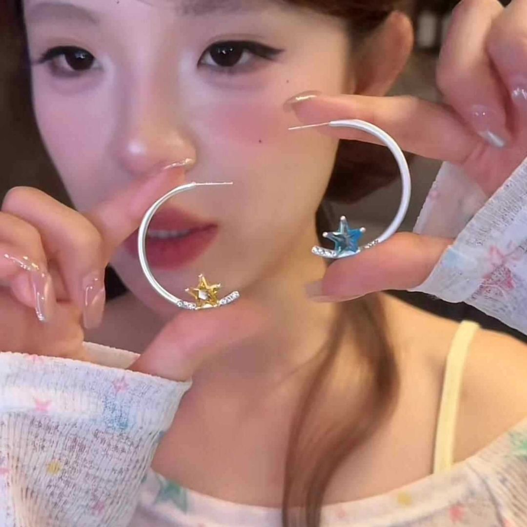 Starlight Orbit Hoops Earrings