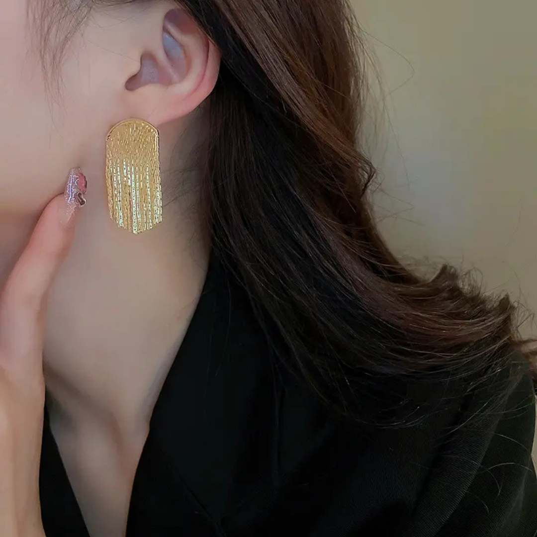 Golden Gleam Drop Earrings