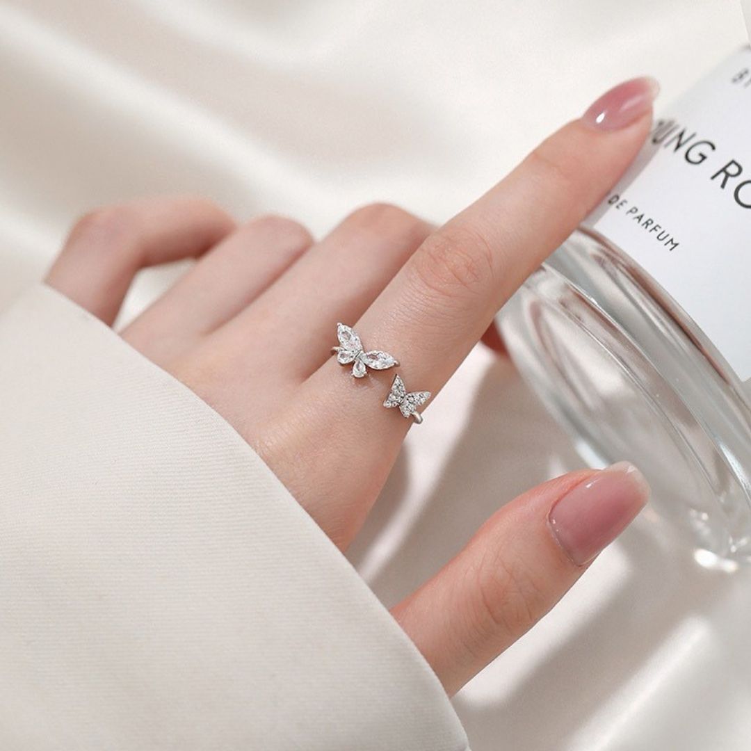 Dainty Butterfly Cuff Ring