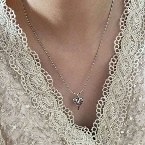 Sterling Silver Heart Neckpiece