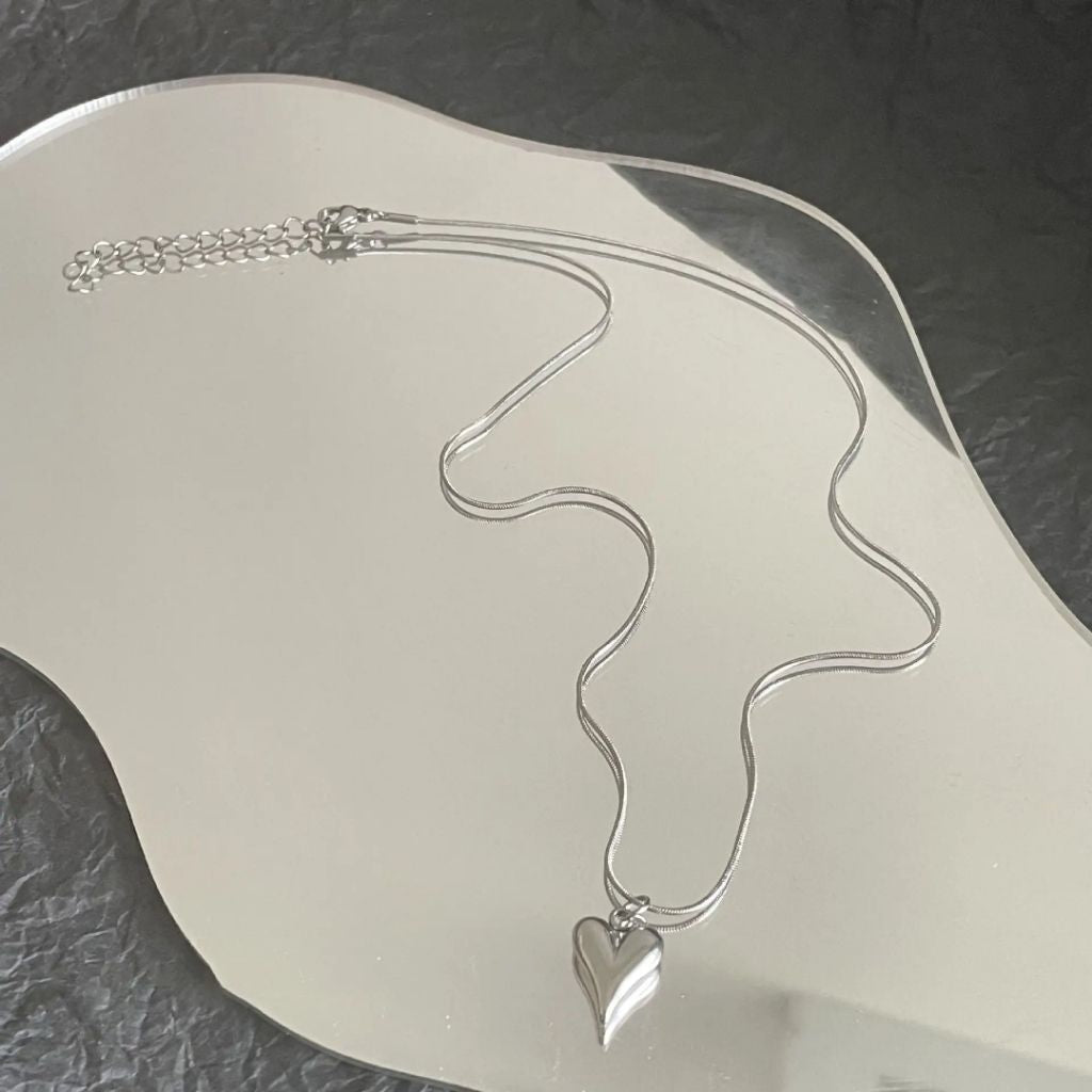 Sterling Silver Heart Neckpiece