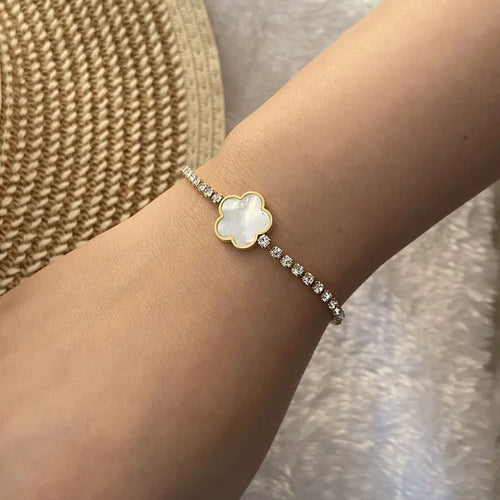 Clover Bling Drop Bracelet