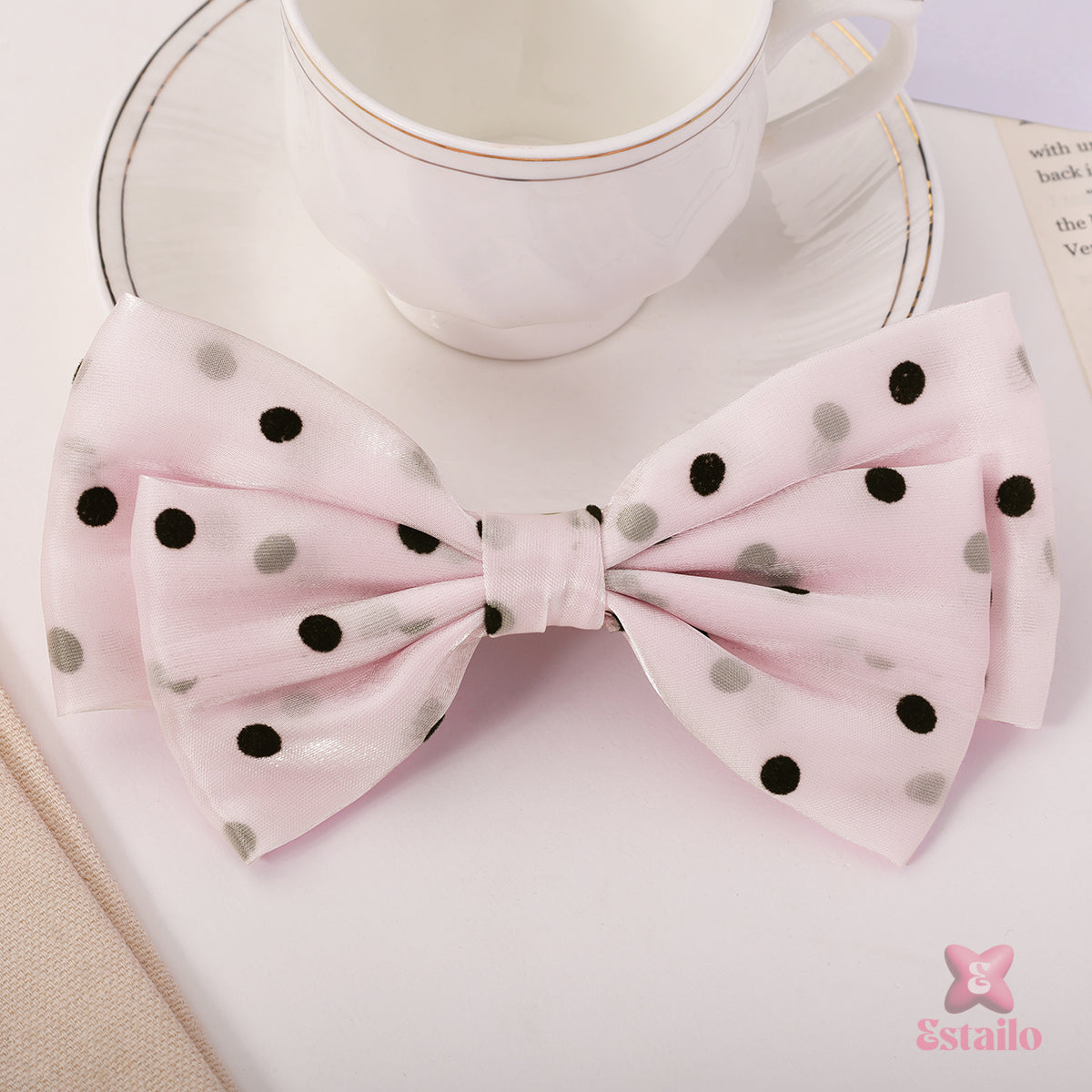 Dotted Delight Hair Bow Clip