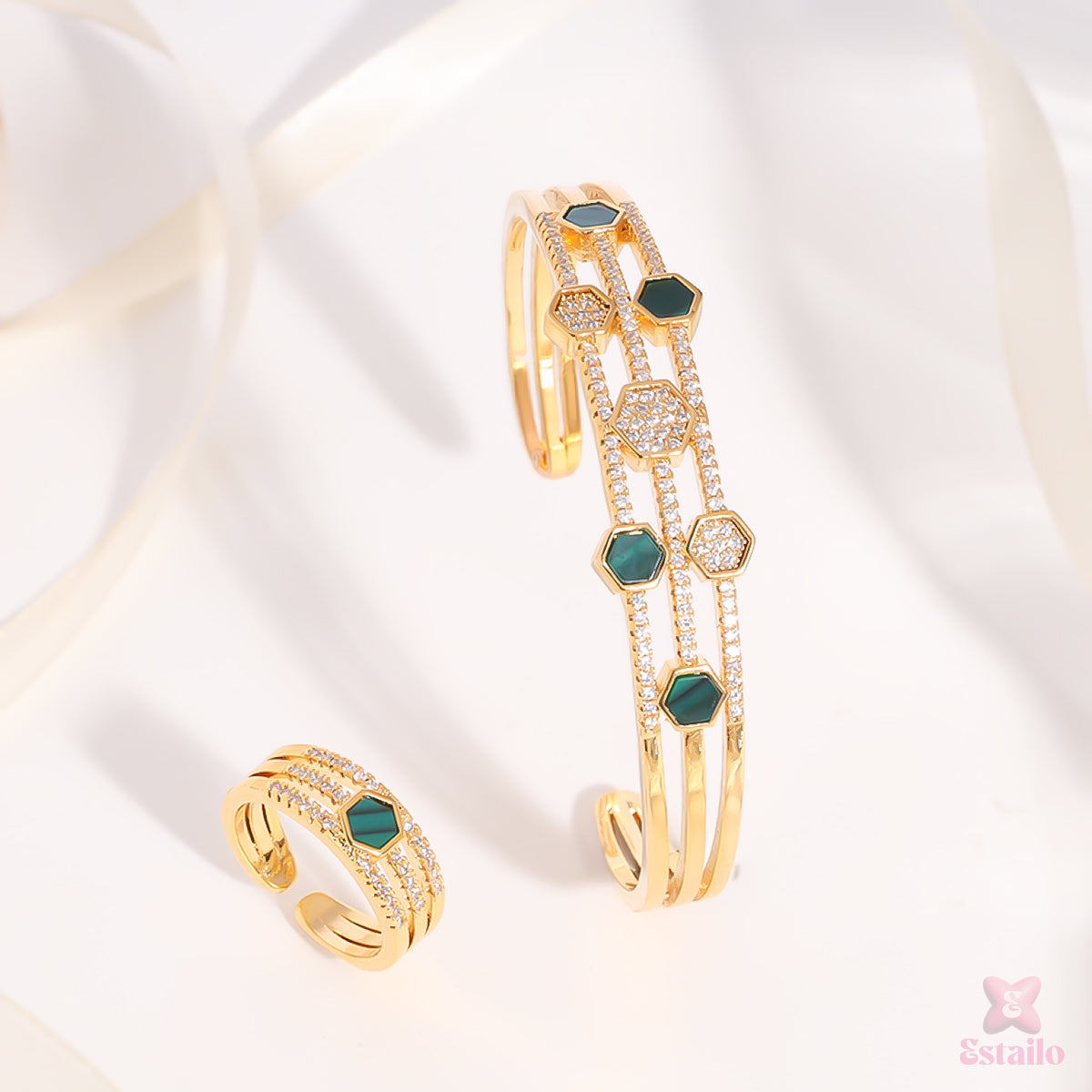 Gleam Stone Bracelet and Ring
