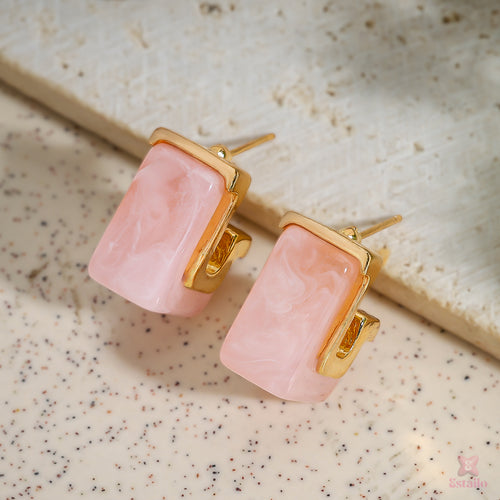 Peach Dream Hoops Earrings