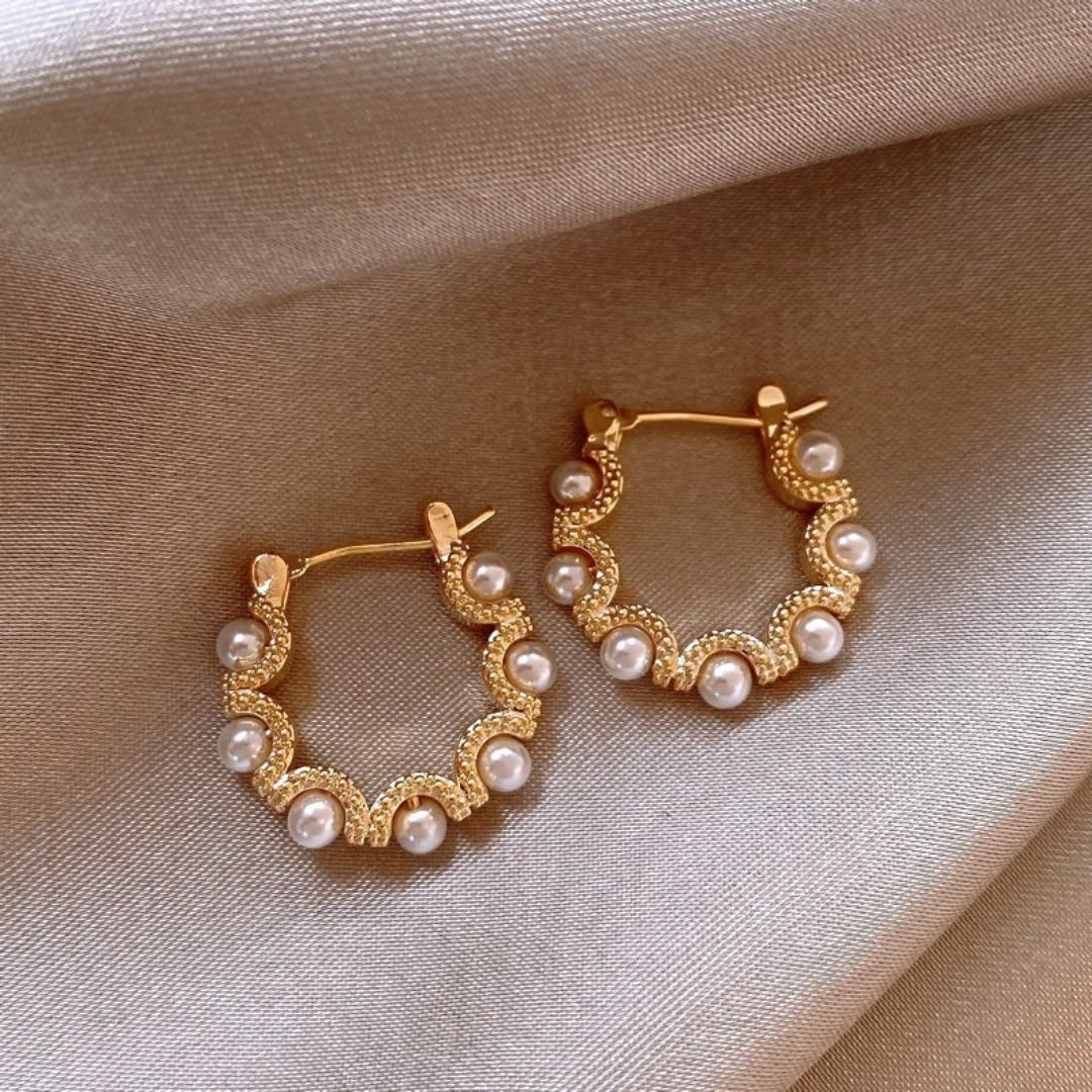 Luminous Wave Hoop Earrings