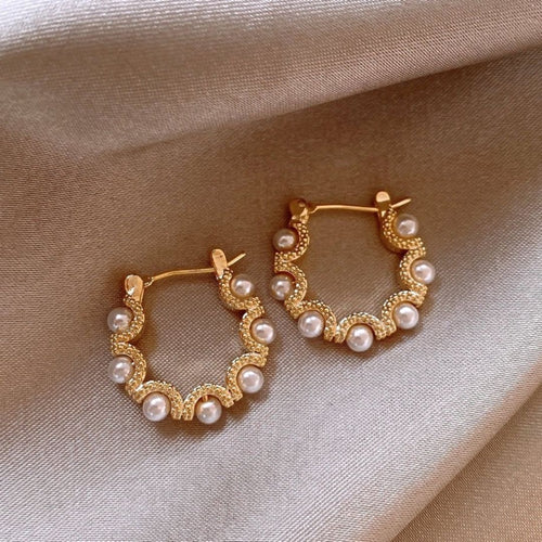 Luminous Wave Hoop Earrings