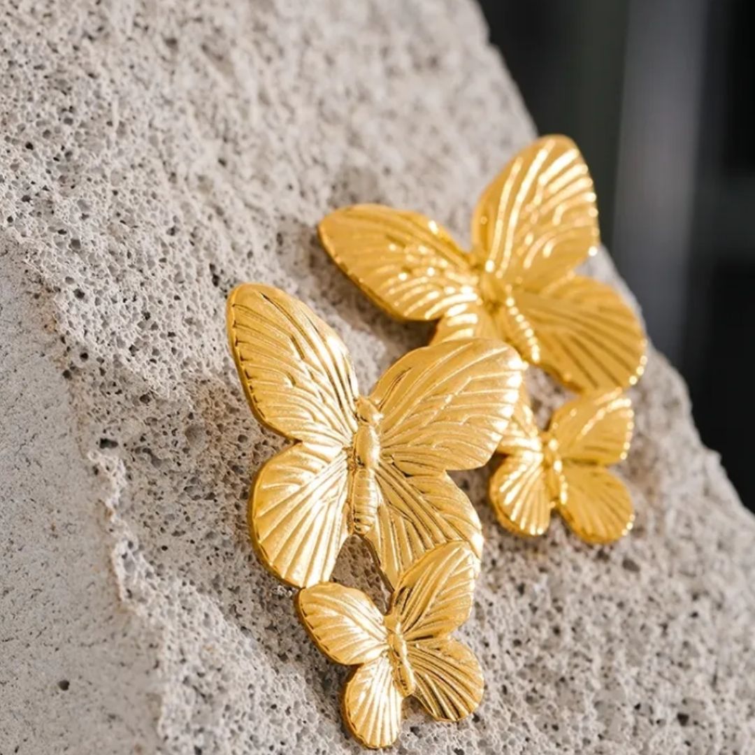 Golden Flutter Earring
