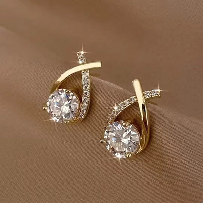 Cross Bling Minimal Earrings