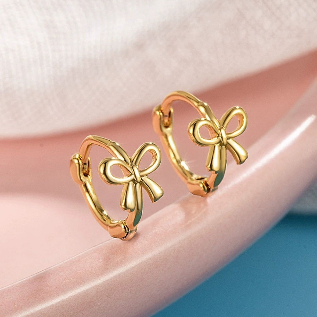 Bowknot Hoop Earrings