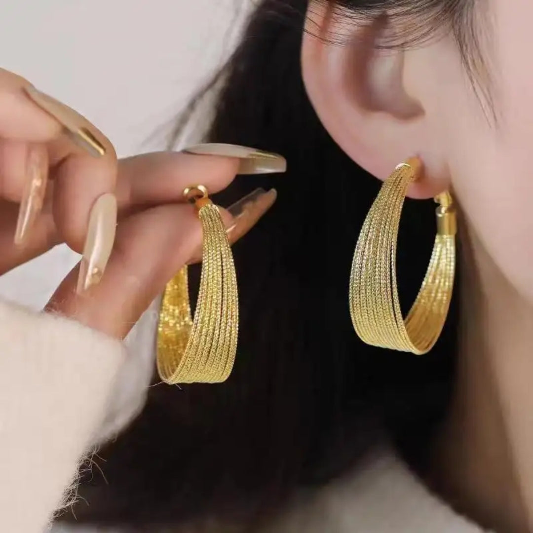 Luxe Layered Hoops Earring
