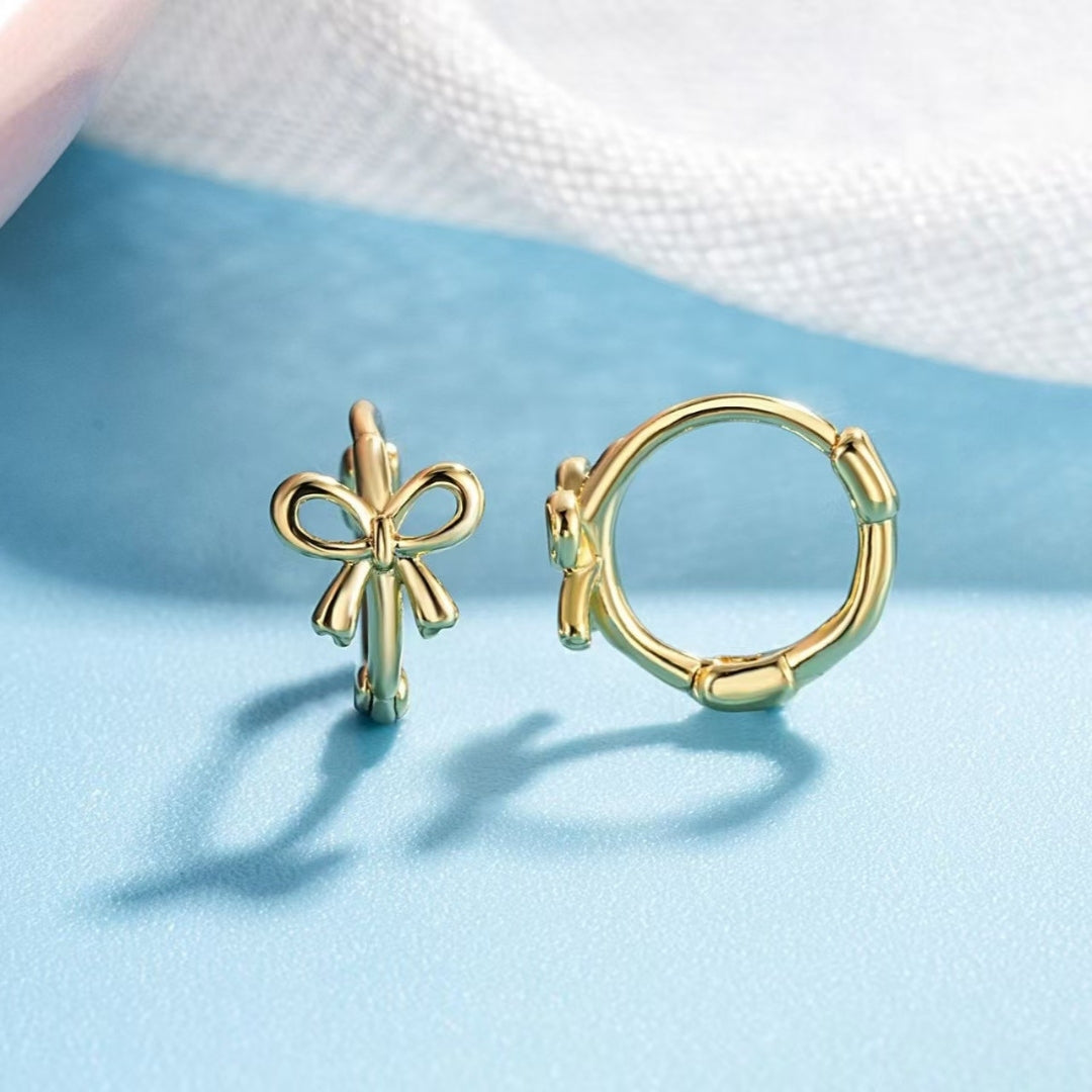 Bowknot Hoop Earrings