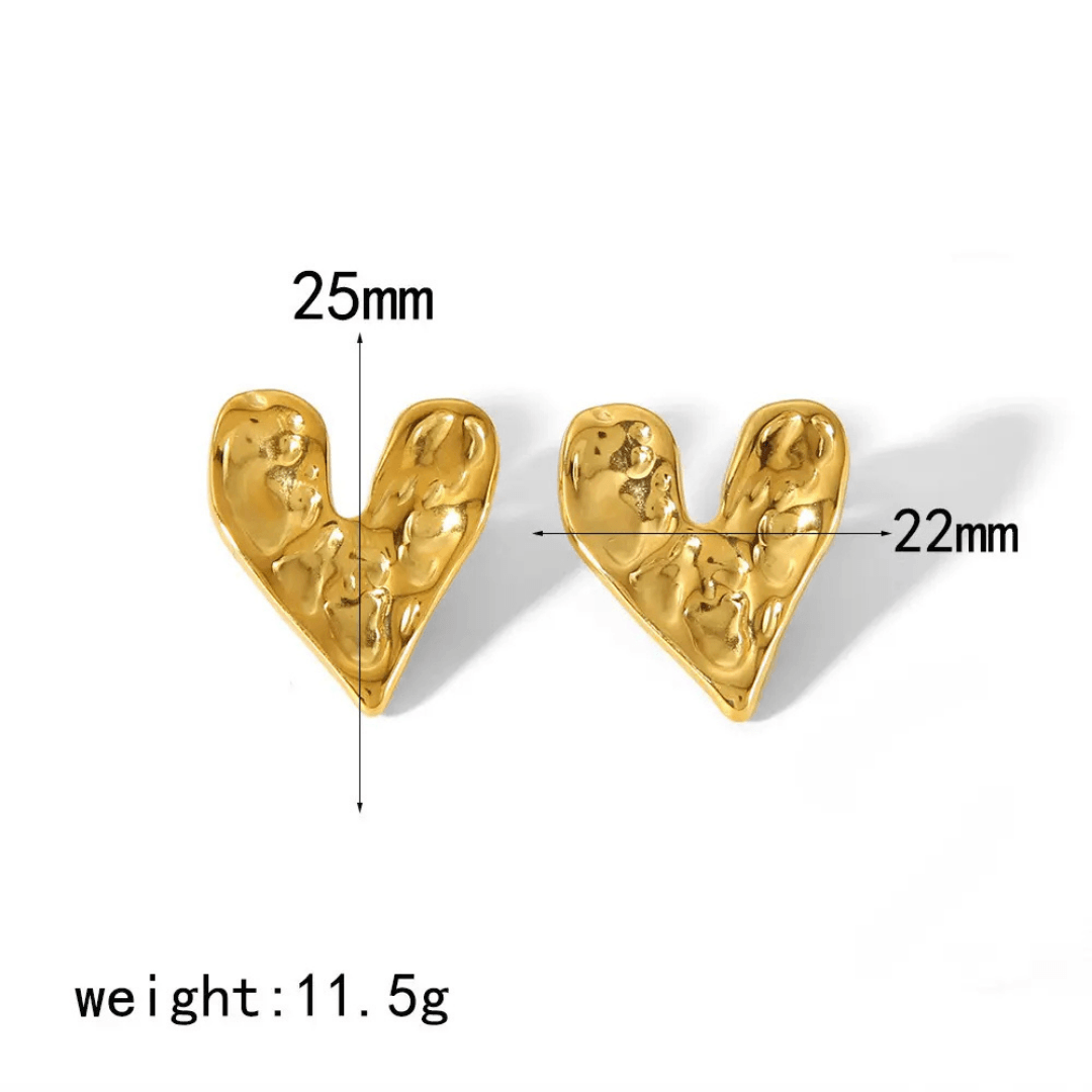 Love Struck Heart Earrings