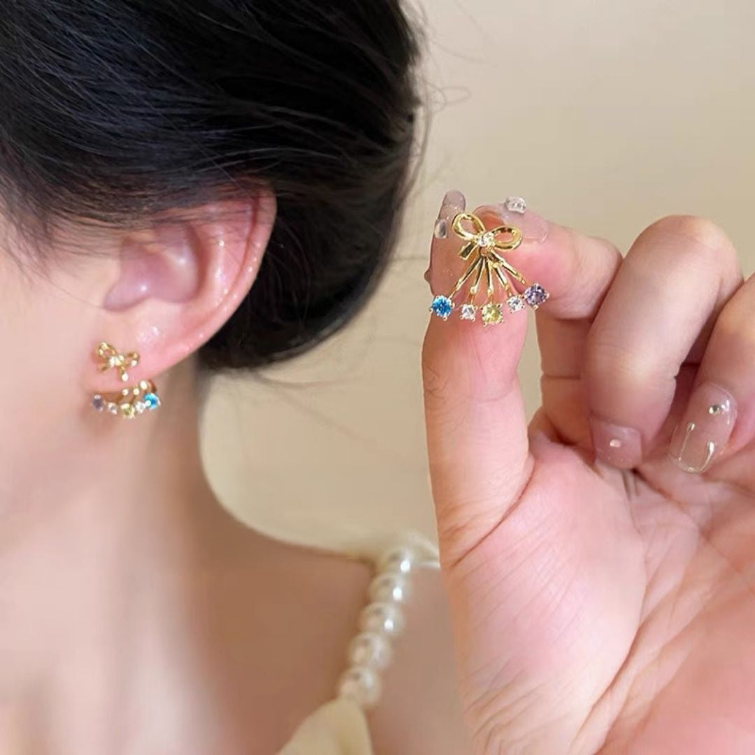 Rainbow Ribbon Radiance Earrings