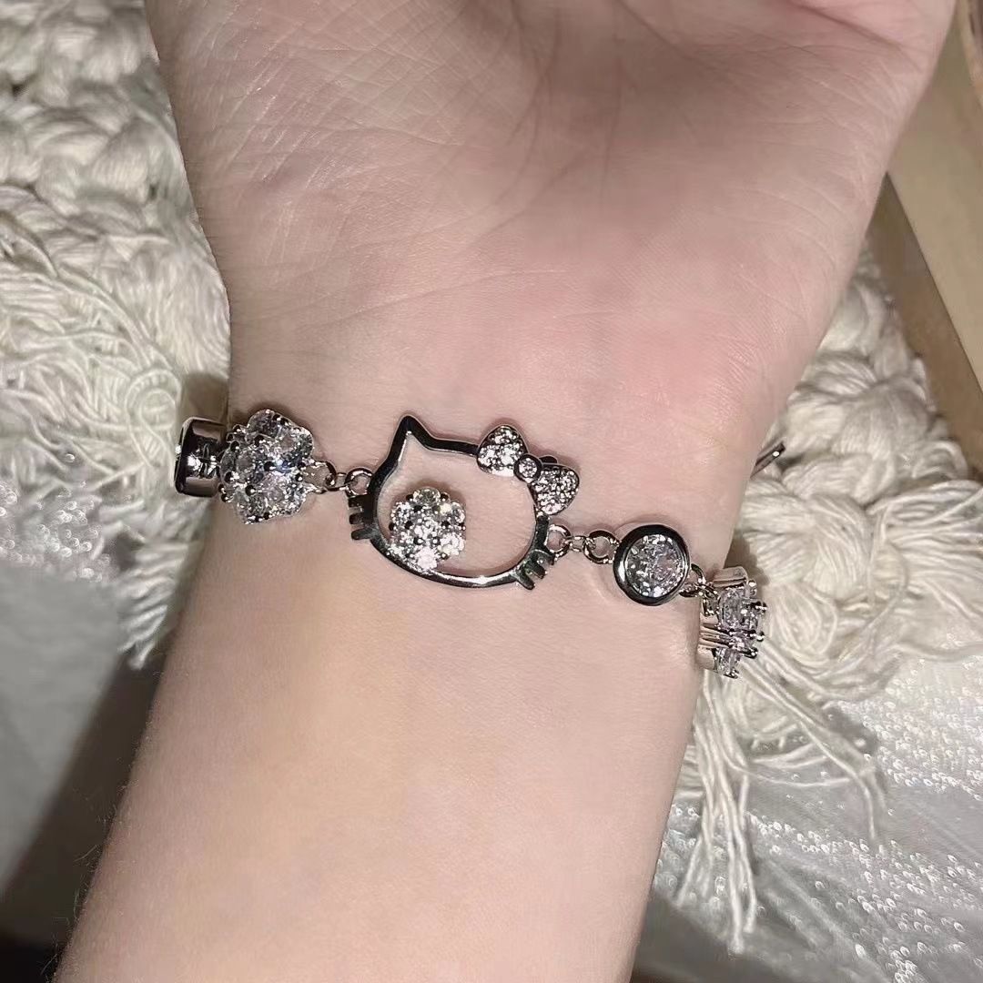 Sterling Silver Kitty Bracelet