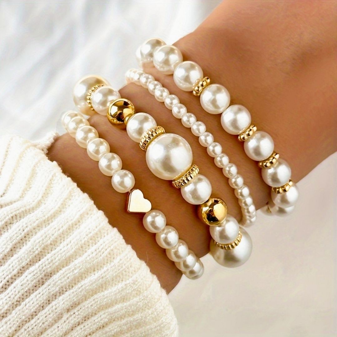 Amour Beaded Layers Stack Bracelet