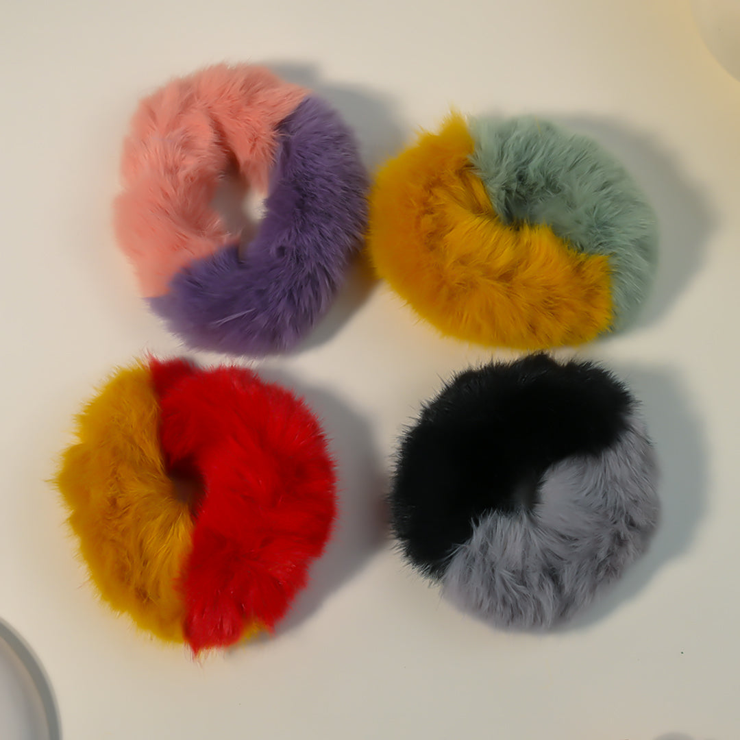 Soft Fuzzy Hair Ties (pack of 4)