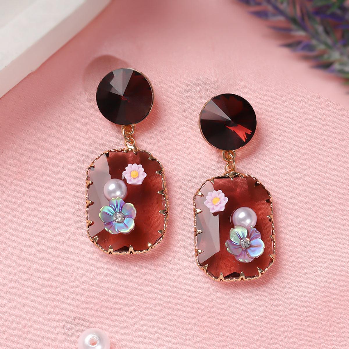 Crystal Stone Glow Statement Earring