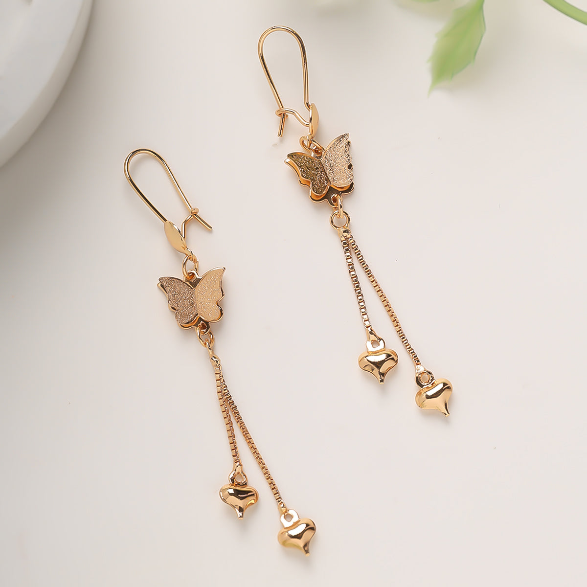 Glow Charm Butterfly Hoops Earrings