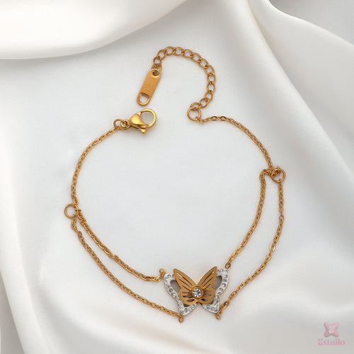 Dainty Butterfly Duo Bracelet