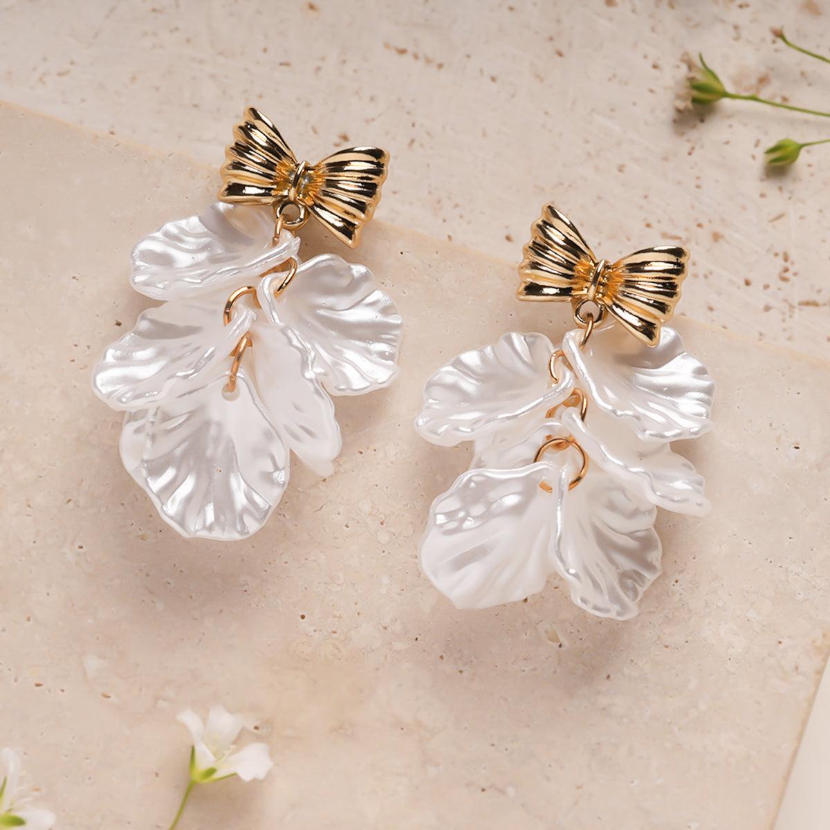 Lush Leafy Lily Statement Earrings