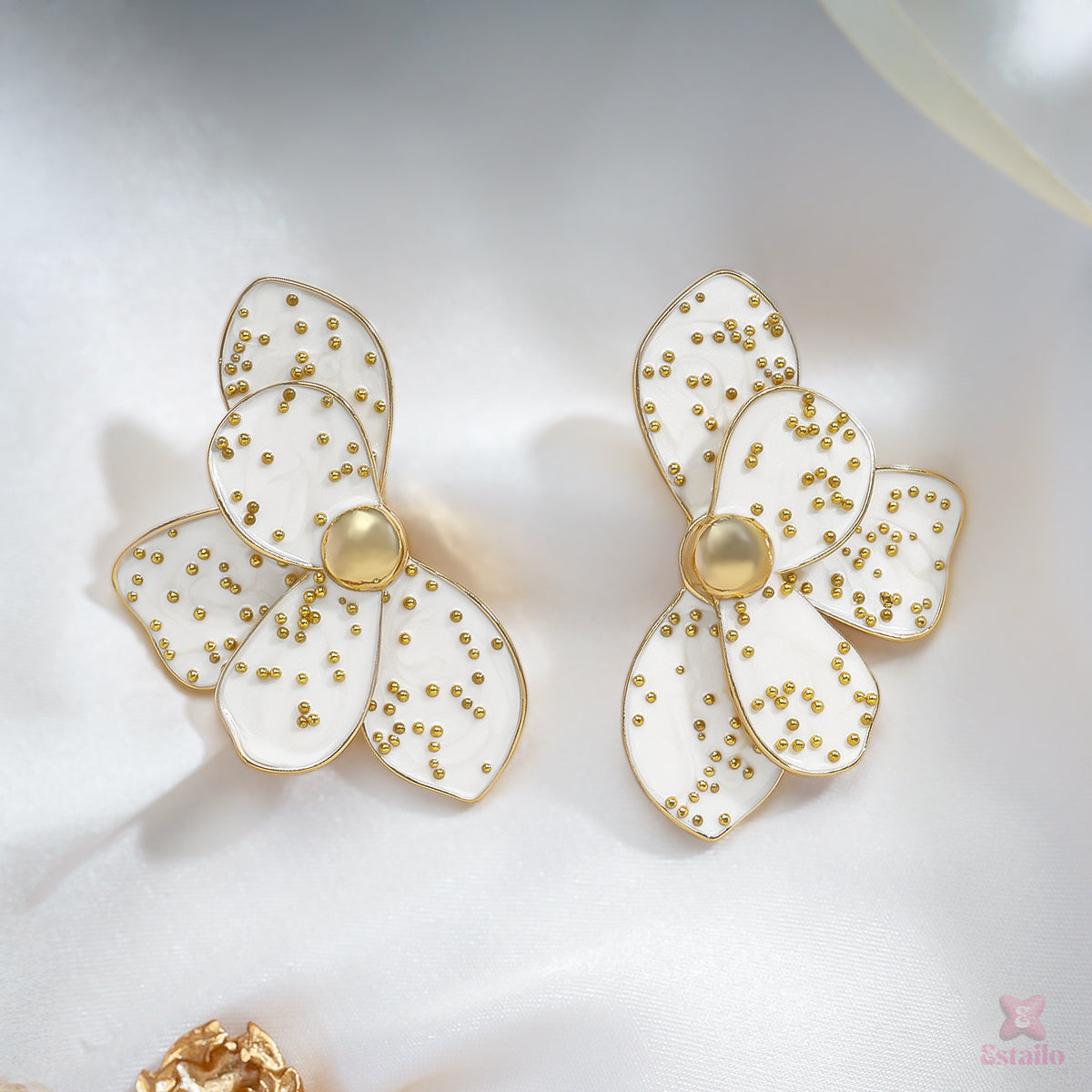 Floral Enamel Earrings