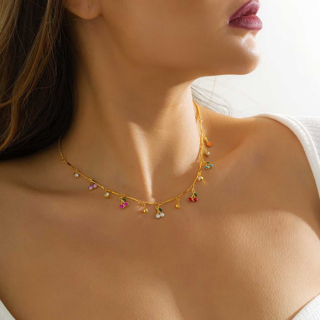 Cherry Blossom Charm Necklace