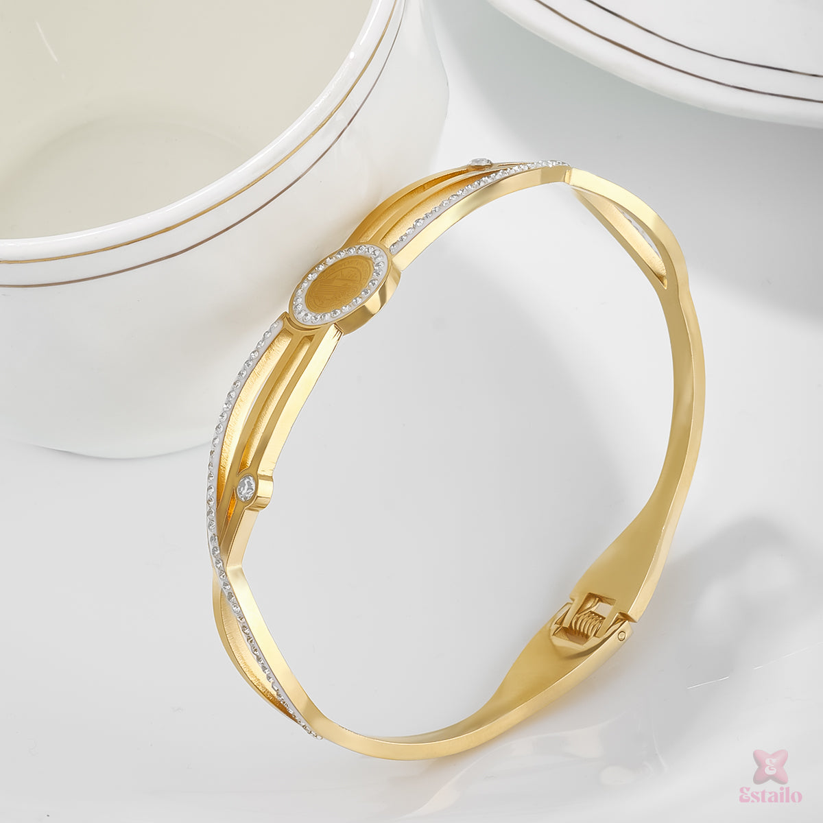 Glamorous Gold Cuff Bracelet