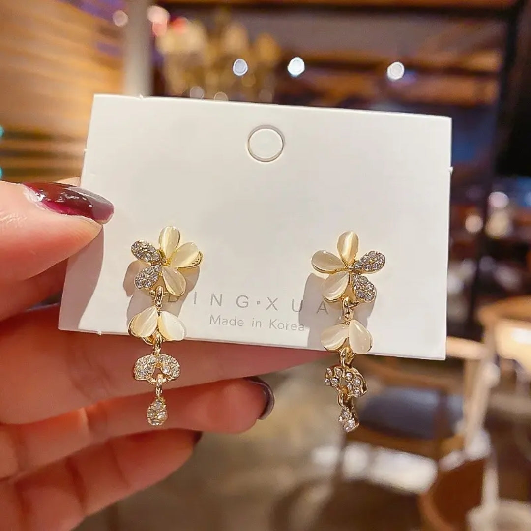Flora Drop Studs Earrings