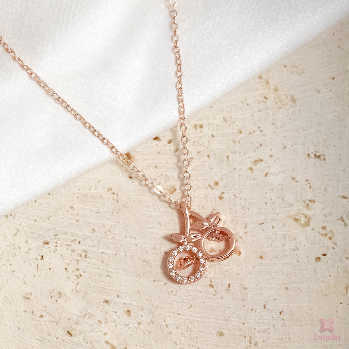 Duo Nugget Charm Necklace