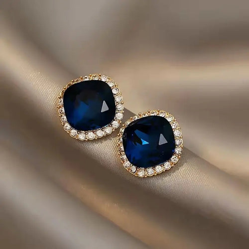 Gatsby Blue Halo Studs Earring