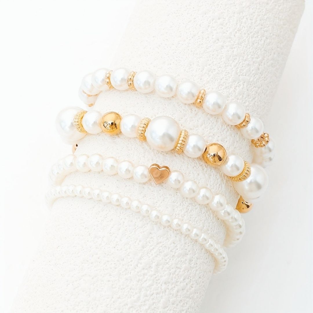 Amour Beaded Layers Stack Bracelet