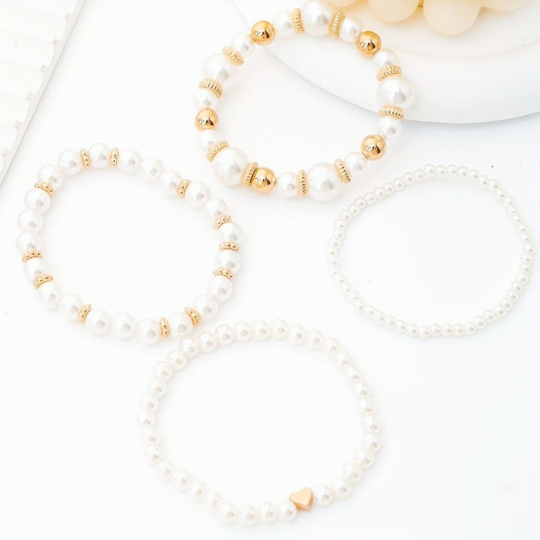 Amour Beaded Layers Stack Bracelet
