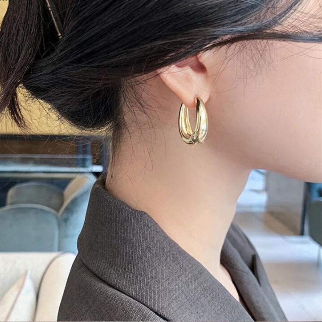 As Pretty As Gold Hoop Earrings