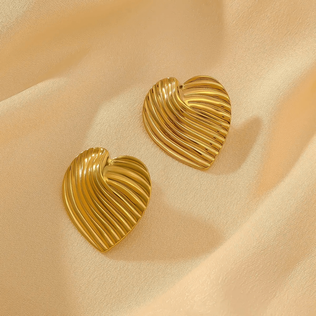 Golden Heart Earrings