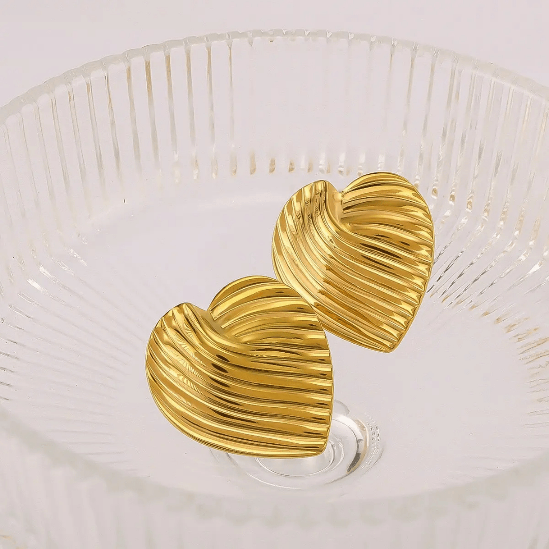 Golden Heart Earrings