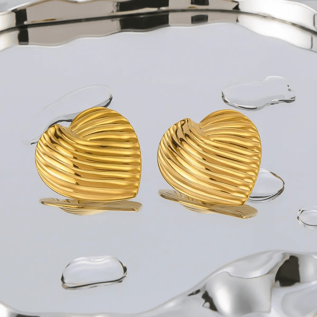 Golden Heart Earrings