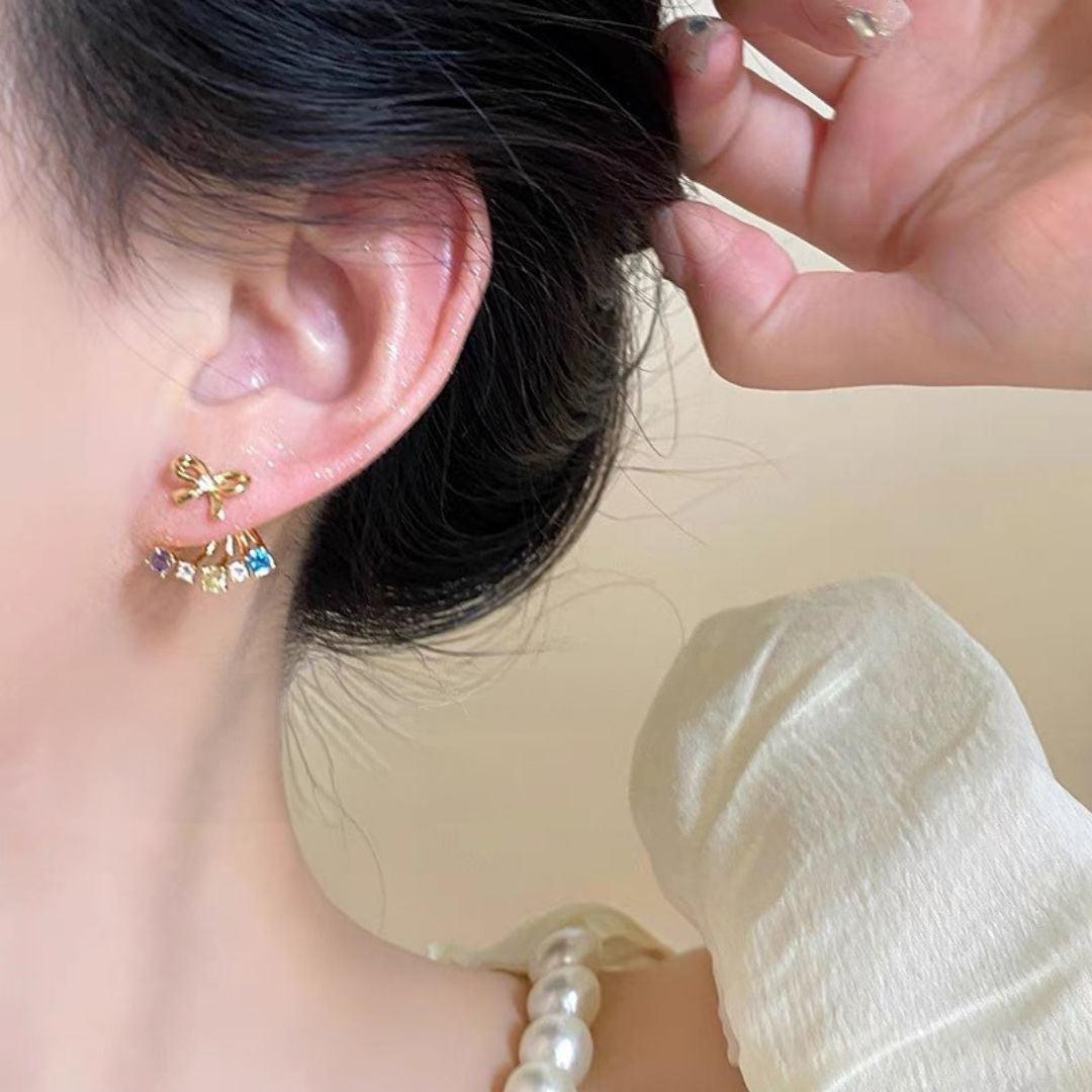 Rainbow Ribbon Radiance Earrings
