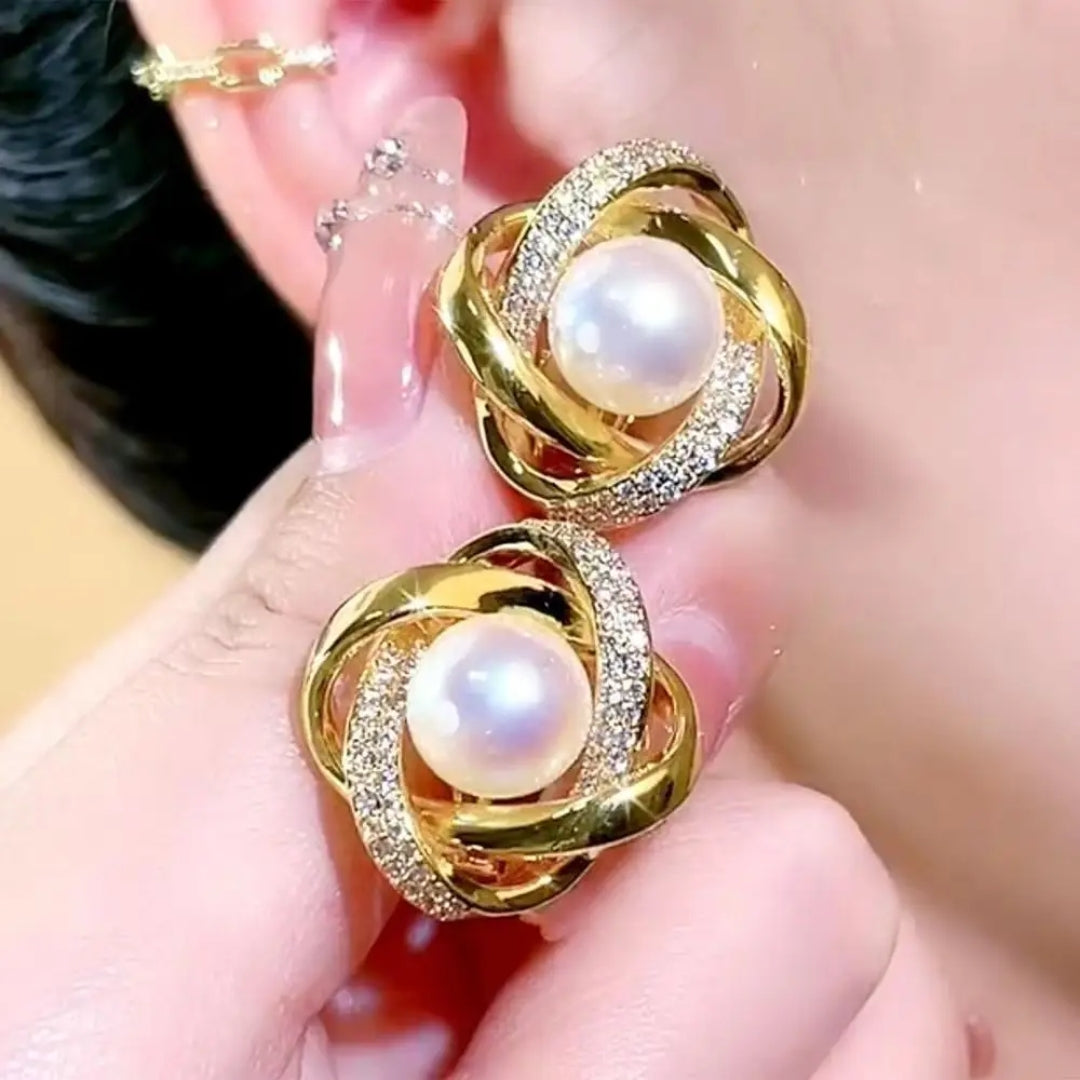 Gatsby Glamour Pearl Studs Earring