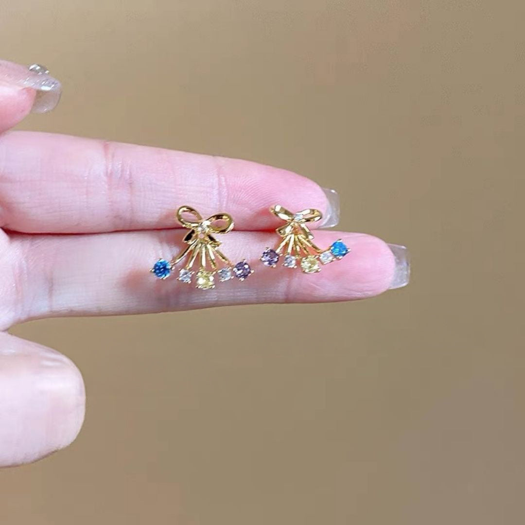 Rainbow Ribbon Radiance Earrings