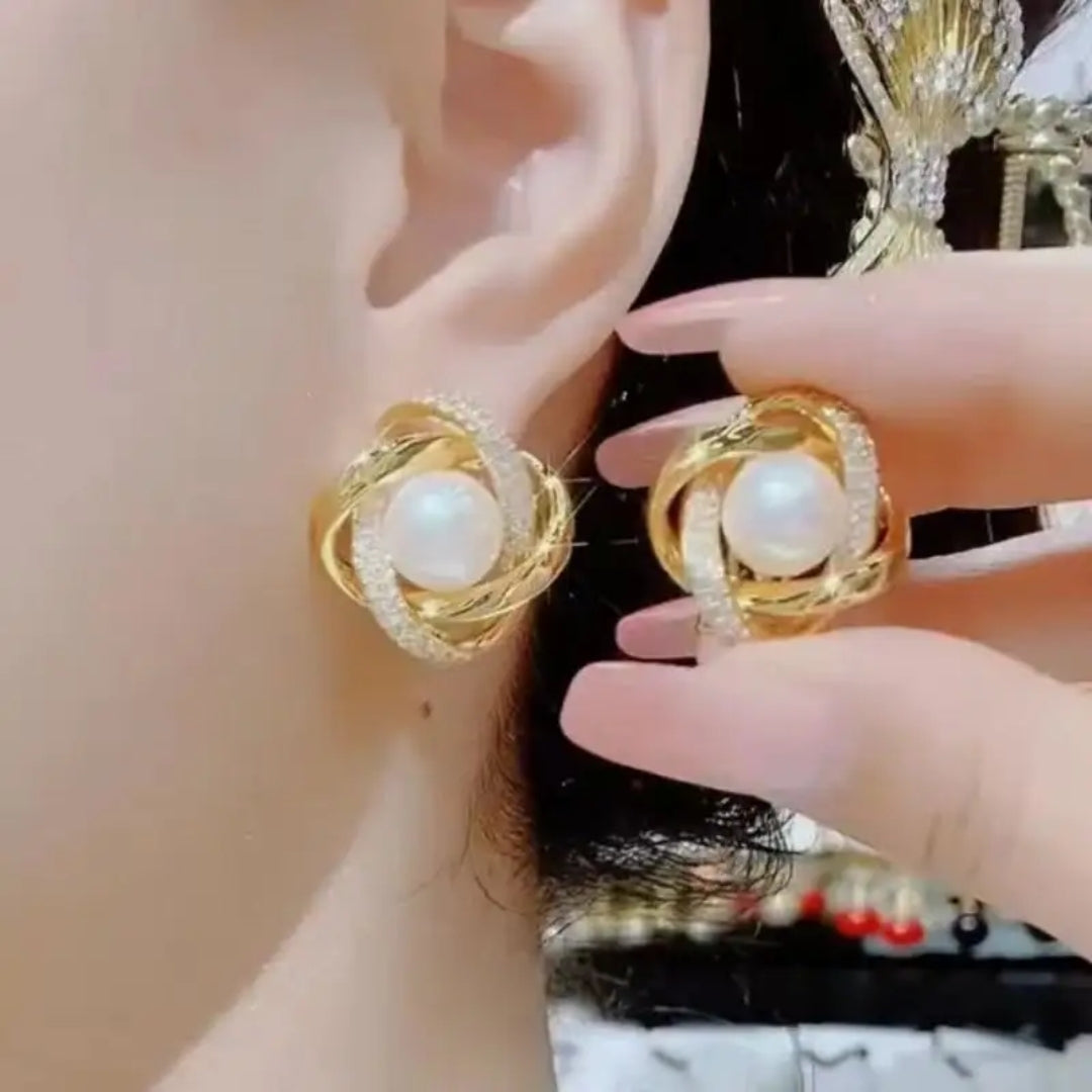 Gatsby Glamour Pearl Studs Earring