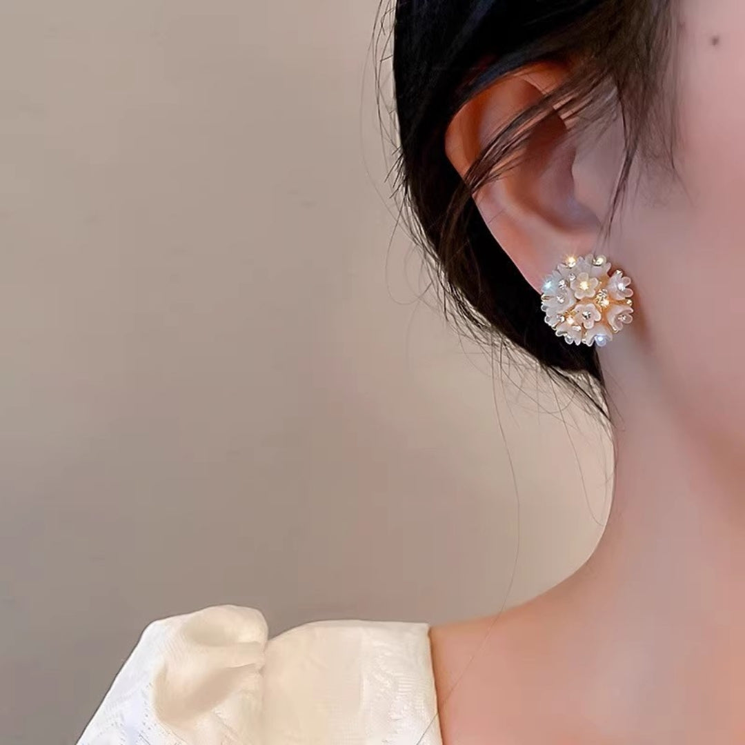 Crystal Bloom Studs Earrings
